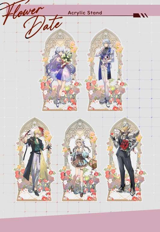 6" HSR Flower Date Series Acrylic Standees