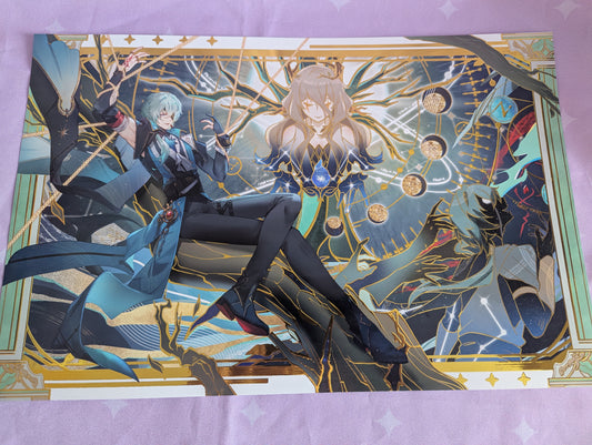 Anaxa - Large Gold Foil Print