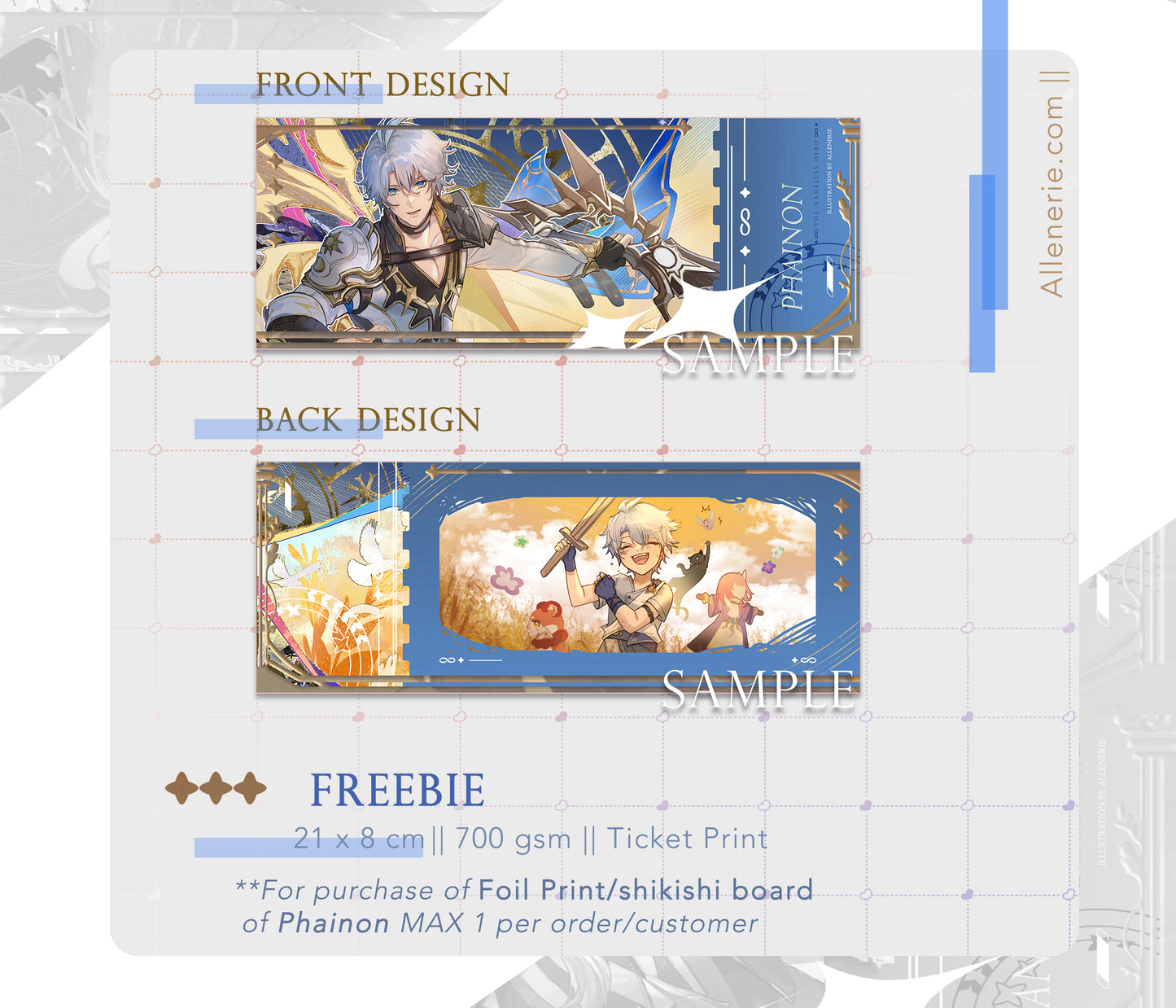 Phainon - Acrylic Shikishi Board