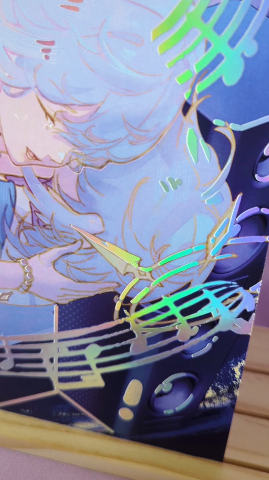 Robin Feather - Rainbow Foil Large Print